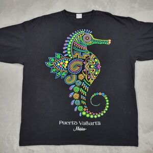 Puerto Vallarta Shirt Mens XXL Mexico Seahorse Fish Resort Vacation Cruise Adult